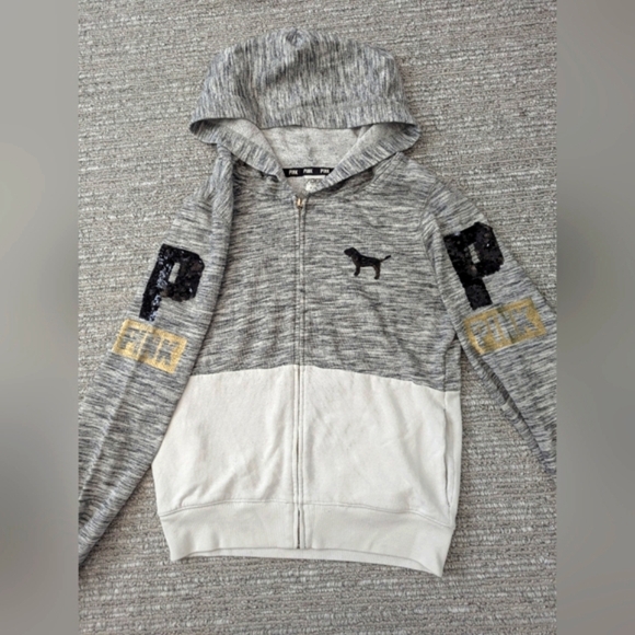 PINK Victoria's Secret's Women's (Size Small) Bling Zip-Up Hoodie - Picture 6 of 12